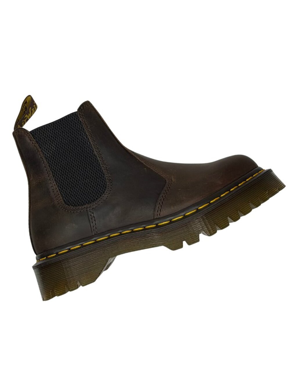 DR. MARTENS NWOB 2976 Bex Crazy Horse Leather Chelsea Boots Brown Size 7M - Picture 4 of 11